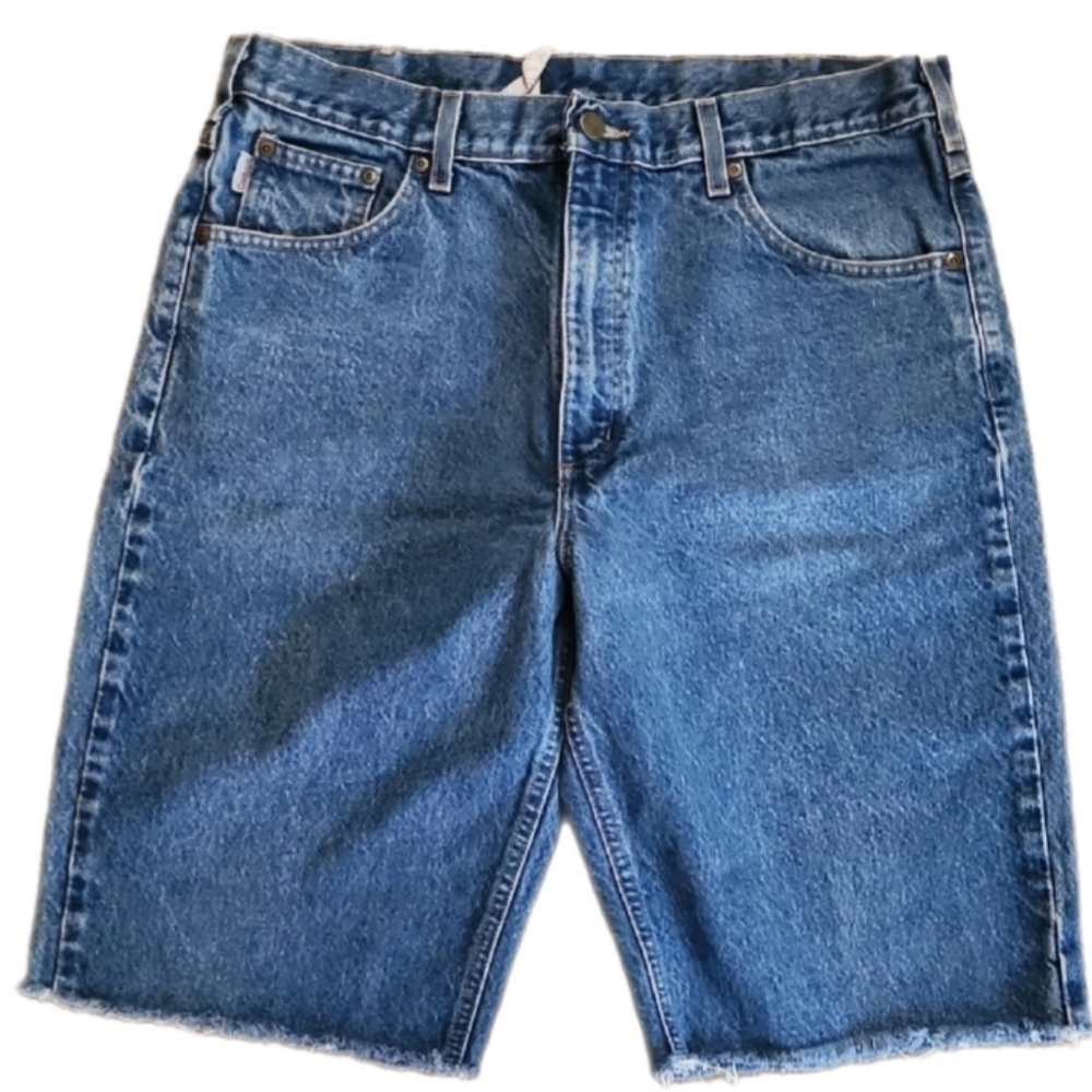 Carthartt Blue Denim Cut Off Jean Shorts